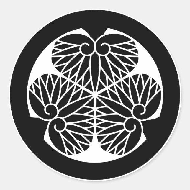 STICKER ROND 水戸葵（１７蕊） (Devant)