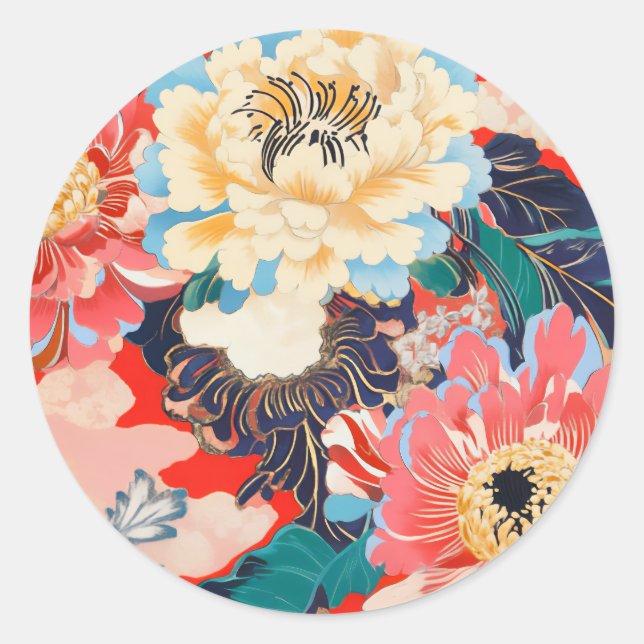 Sticker Rond 百花繚乱 Reimagined2 (Devant)