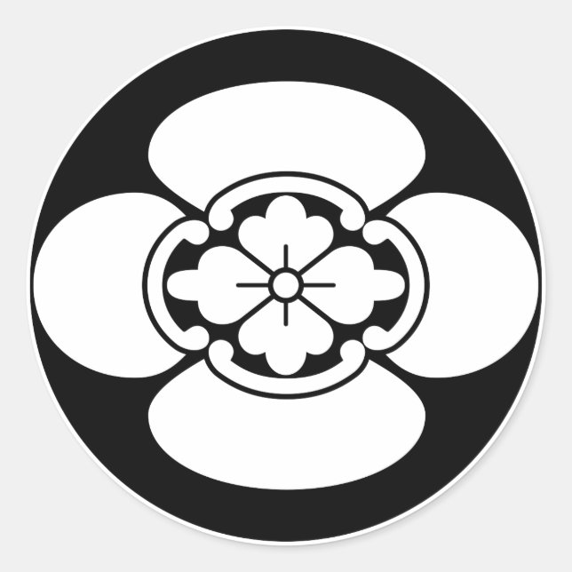 STICKER ROND 石持ち地抜き木瓜 (Devant)