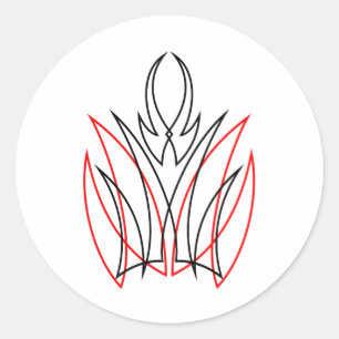 Sticker Rond 0001 Pinstripe