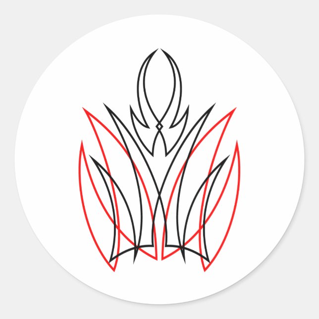 Sticker Rond 0001 Pinstripe (Devant)