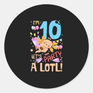 Sticker Rond 02.Axolotls Design for a Axolotl Fan