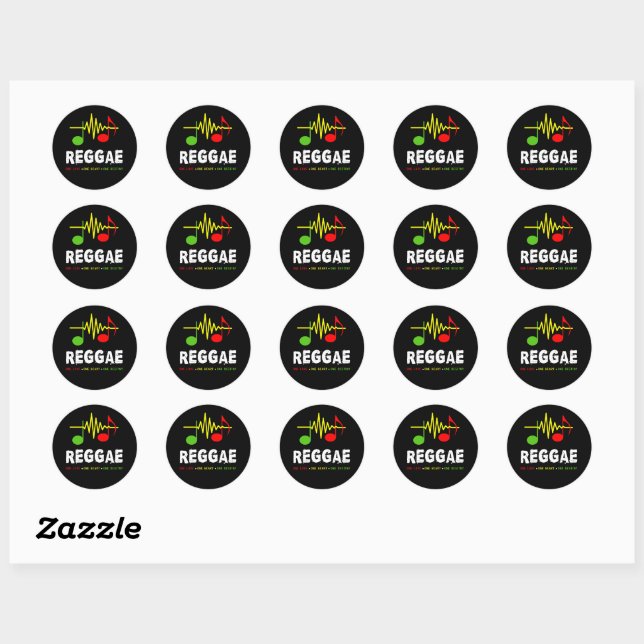 Sticker Rond 02 Soundwave Reggae (Feuille)