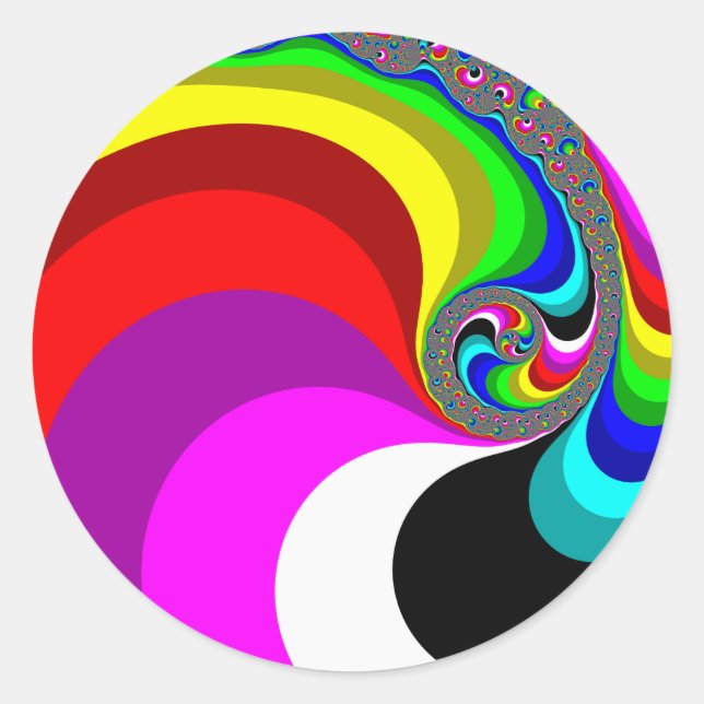 Sticker Rond 040 Obama - Art Fractal (Devant)