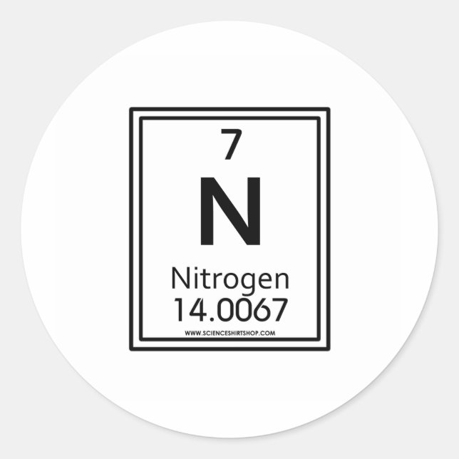 Sticker Rond 07 Azote (Devant)