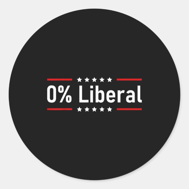 Sticker Rond 0% libéral - Déclaration zéro pour cent (Devant)