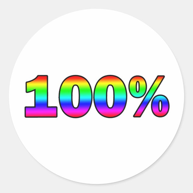 STICKER ROND 100 % (Devant)