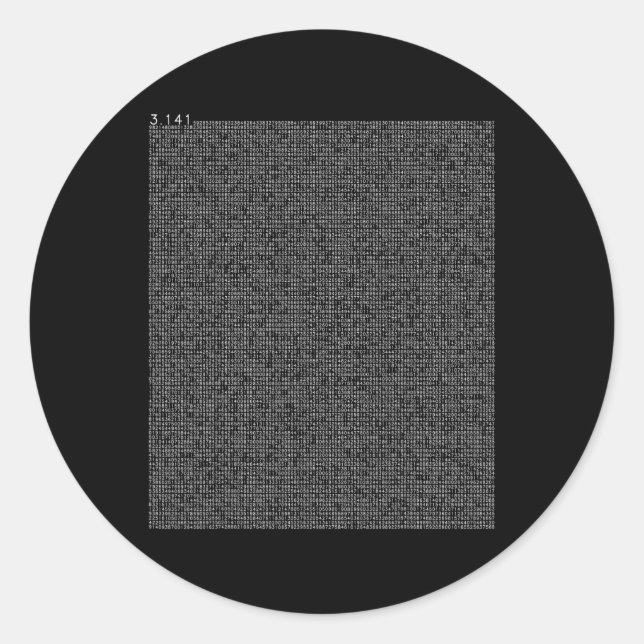 Sticker Rond 10000 décimales Pi Day Math Motif (Devant)