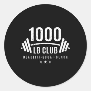 Sticker Rond 1000 Lb De Poids Club Pour Bodybuilders