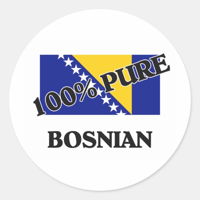 STICKER ROND 100 % BOSNIEN (Devant)