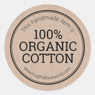 Sticker Rond 100% Coton Bio Éco Convivial