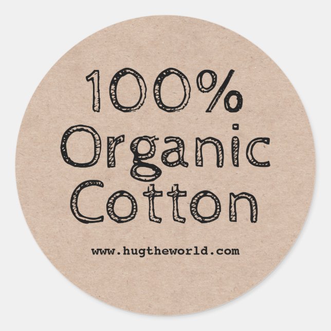 Sticker Rond 100 % de coton organique (Devant)