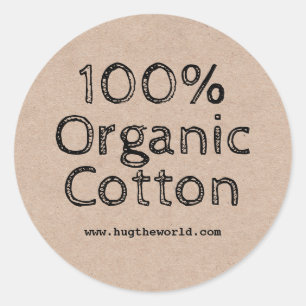 Sticker Rond 100 % de coton organique