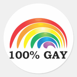 Sticker Rond 100% gay