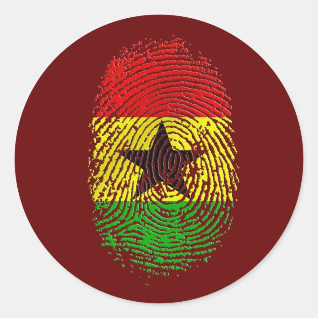 Sticker Rond 100% Ghanéen Ghana cadeaux de fierté ADN (Devant)
