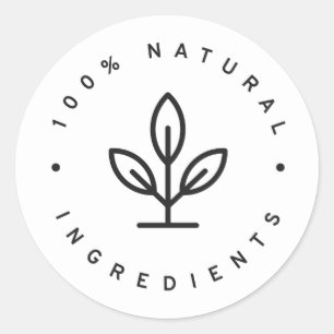 Sticker Rond 100% ingrédients naturels