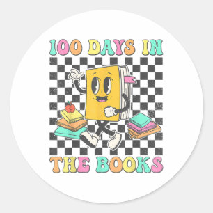 Sticker Rond 100 Jours Dans Les Livres Lecture Enseignant 100èm