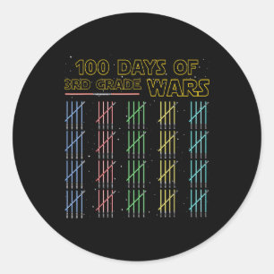 Sticker Rond 100 Jours De 3E Année De Guerre 100E Jour D'École