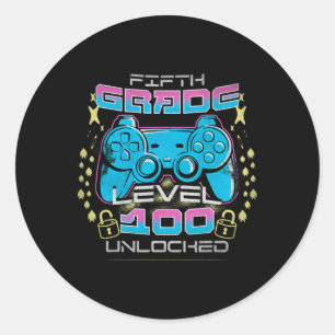 Sticker Rond 100 Jours De 5E Année De L'École Vidéo Déverrouill