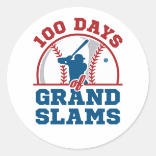 Sticker Rond 100 jours de baseball des Grands Slams
