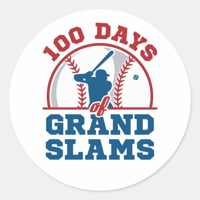 Sticker Rond 100 jours de baseball des Grands Slams (Devant)