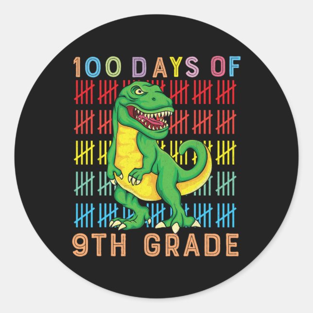 Sticker Rond 100 Jours De Camion Monster 100E Jour De Scho (Devant)
