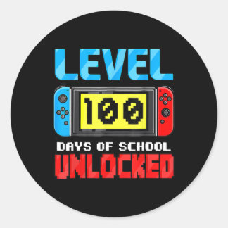 Sticker Rond 100 Jours De Garçons 100E Jour De Niveau D'École