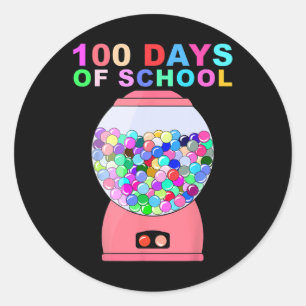 Sticker Rond 100 Jours De Machine De Gumball Scolaire Pour Les