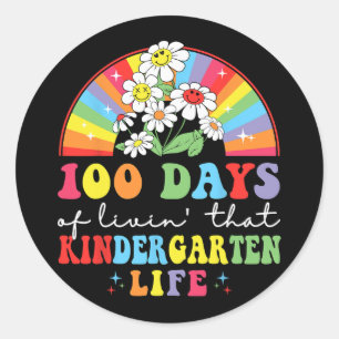 Sticker Rond 100 jours de vie n°39 ; cette hippie de maternelle