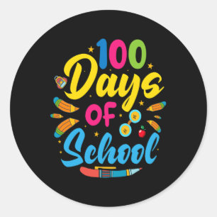 Sticker Rond 100 Jours D'École 100E Jour D'École