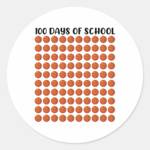 Sticker Rond 100 Jours D'École Bysketll 100e Enseignant
