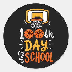 Sticker Rond 100 jours d'école de baseball