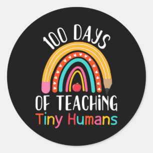 Sticker Rond 100 Jours D'École Maternelle Pré K Te