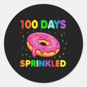 Sticker Rond 100 Jours D'École Parsemés De Plaisirs