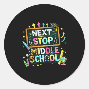 Sticker Rond 100 jours d'école prochain arrêt collège garçons