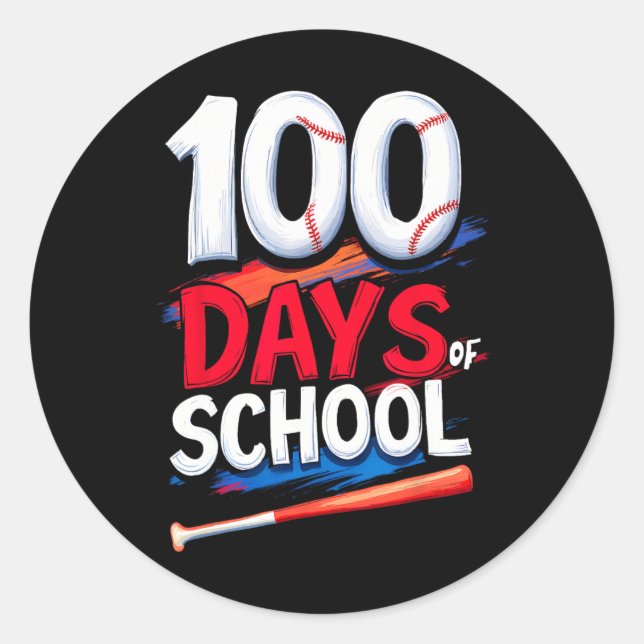 Sticker Rond 100 Jours D'École Vendent Des Enfants (Devant)