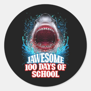 Sticker Rond 100 Jours D'Enfants De L'École Adultes Grand Requi