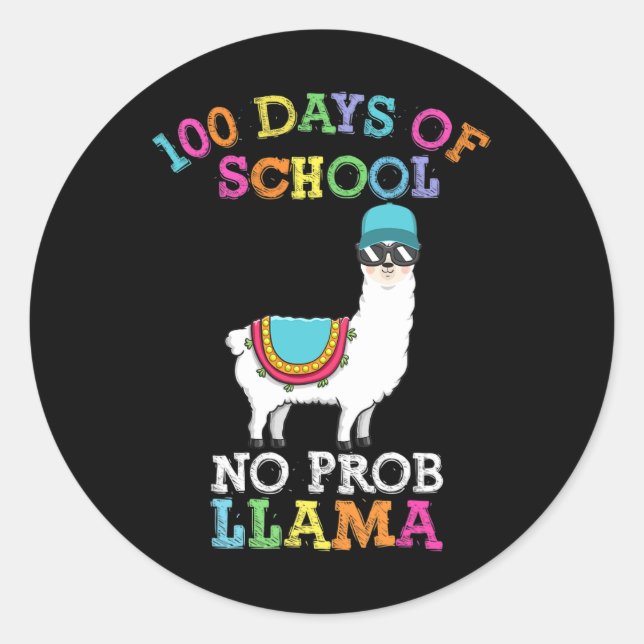 Sticker Rond 100 Jours D'Enseignant (Devant)