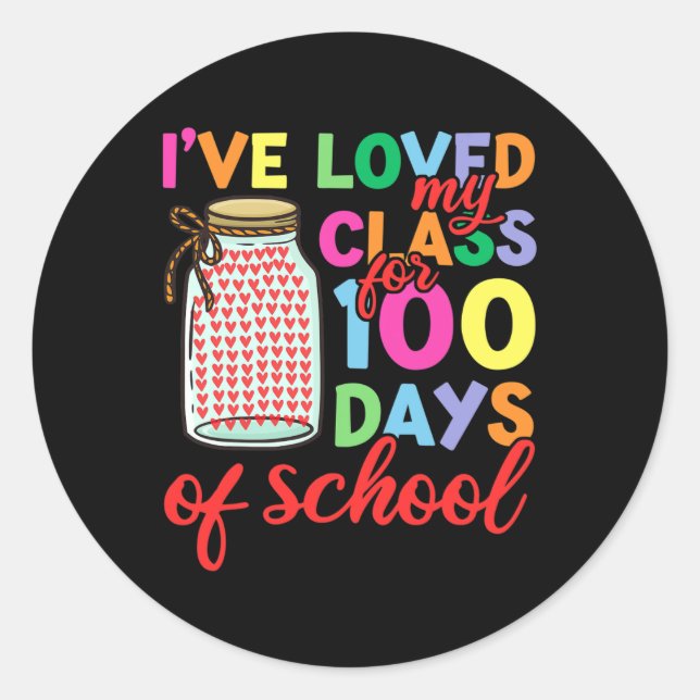 Sticker Rond 100 Jours D'Enseignant1 (Devant)