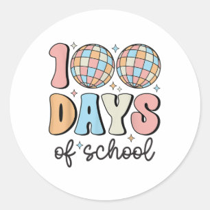 Sticker Rond 100 Jours D'Enseignant Enfants 100E Jour De