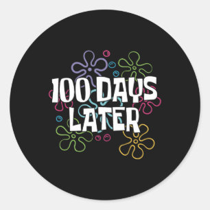 Sticker Rond 100 Jours Plus Tard Heureux 100 Jours De L'École S