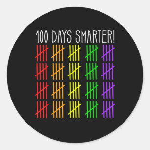 Sticker Rond 100 jours Smarter 100e jour de l'enseignement