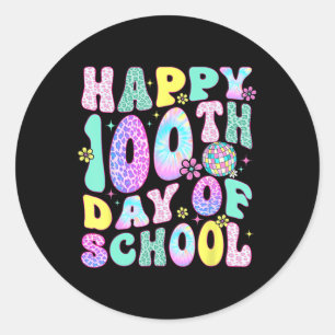 Sticker Rond 100 Jours Smarter Happy 100ème Jour De L'École Tie