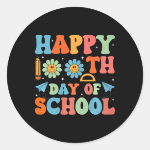 Sticker Rond 100 Jours Smarter Joyeux 100E Jour De L'École Supe