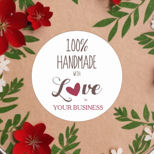 Sticker Rond 100% Quote Craft Articles Handmade