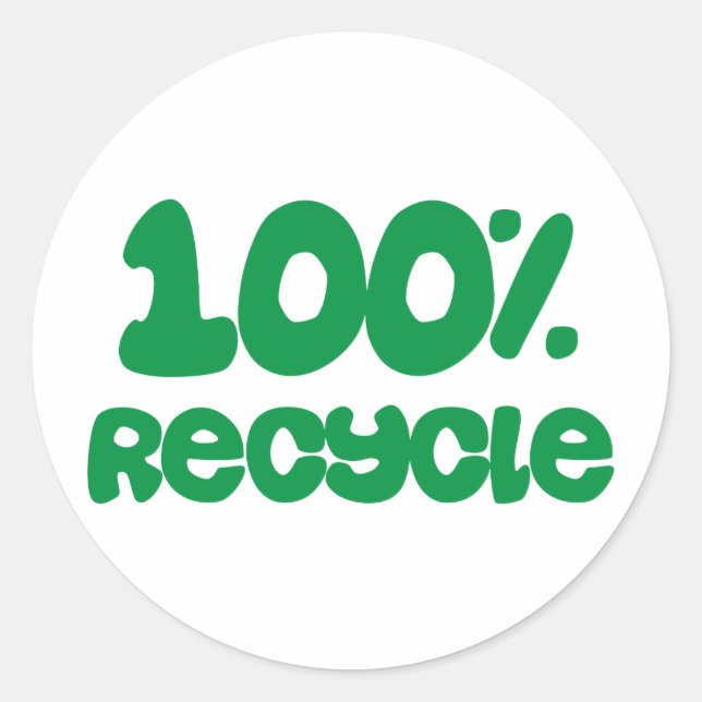 Sticker Rond 100% Recycle Produits & Designs ! (Devant)