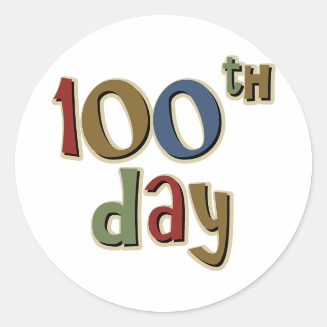 Sticker Rond 100e jour (Devant)