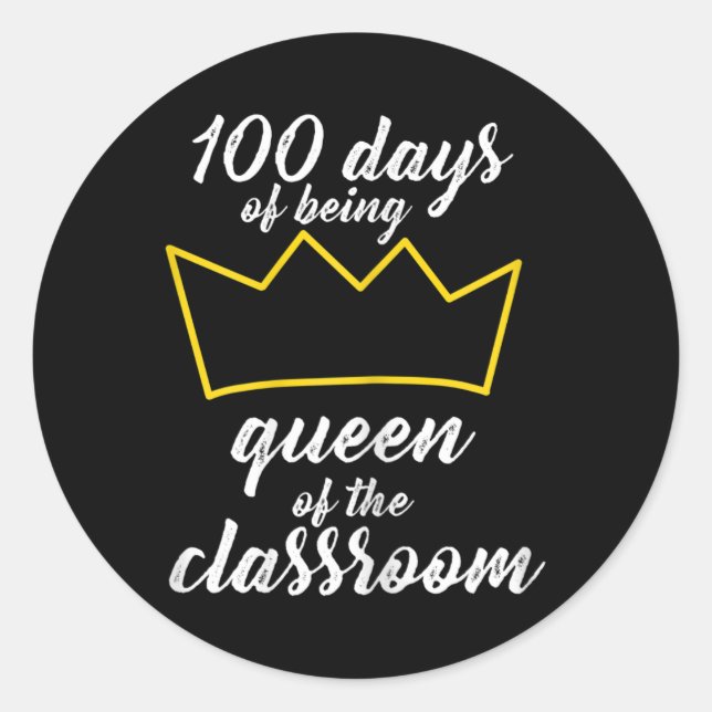 Sticker Rond 100e jour de conception scolaire pour les enseigna (Devant)