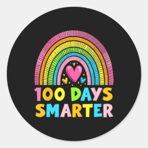 Sticker Rond 100e Jour De L'École Enseignant 100 Jours Smarter 