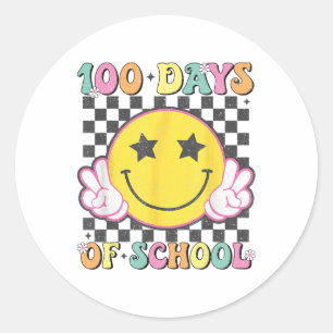 Sticker Rond 100e jour d'école enseignant enfants 100 jours d'é
